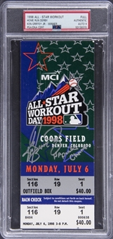 1998 Ken Griffey Jr. Signed & Inscribed All-Star Home Run Derby Full Ticket - PSA Authentic, PSA/DNA 9